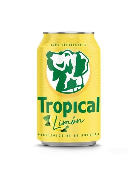 Cerveza Tropical limón en lata 33 cl