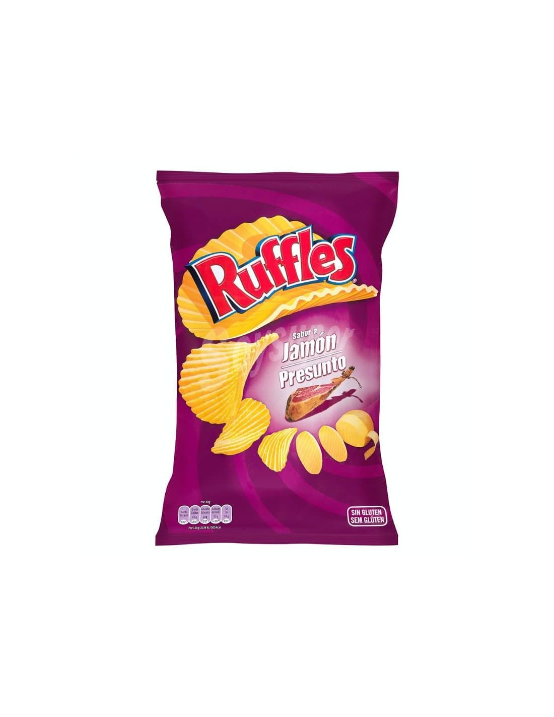 Ruffles Jamón paquete mediano 1€