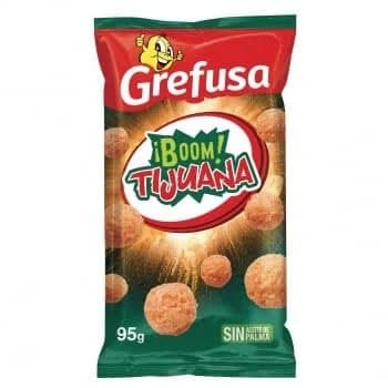 Grefusa Boom Tijuana aperitivo de maíz sabor barbacoa picante 95 g