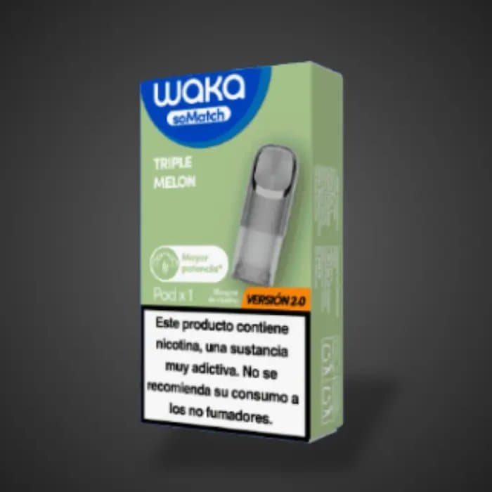 waka vaper desechable sabor triple melón con mezcla dulce y refrescante