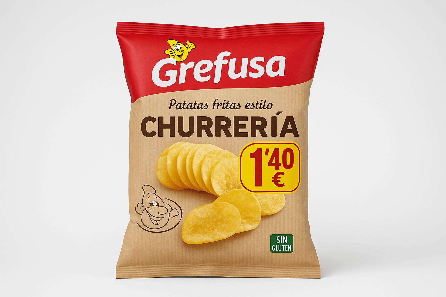 Grefusa papas fritas estilo churrería crujientes y ligeras para picar