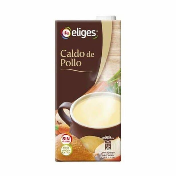 Caldo de pollo premium sin gluten brik 1L