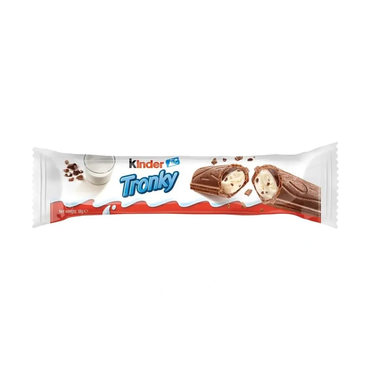Kinder Tronky chocolate barquillo relleno cremoso