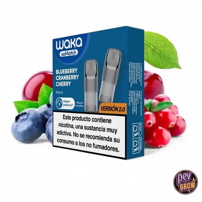 Waka vaper sabor blueberry desechable con intenso sabor a arándanos